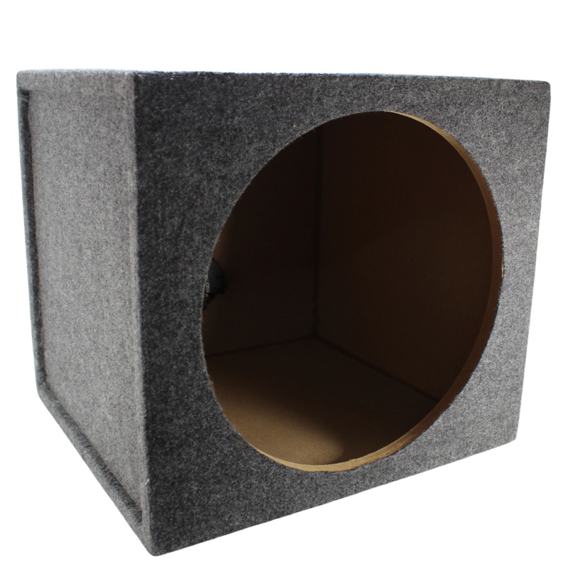 Single 15 Sealed Carpeted Subwoofer Box Made with Heavy-Duty MDF Construction