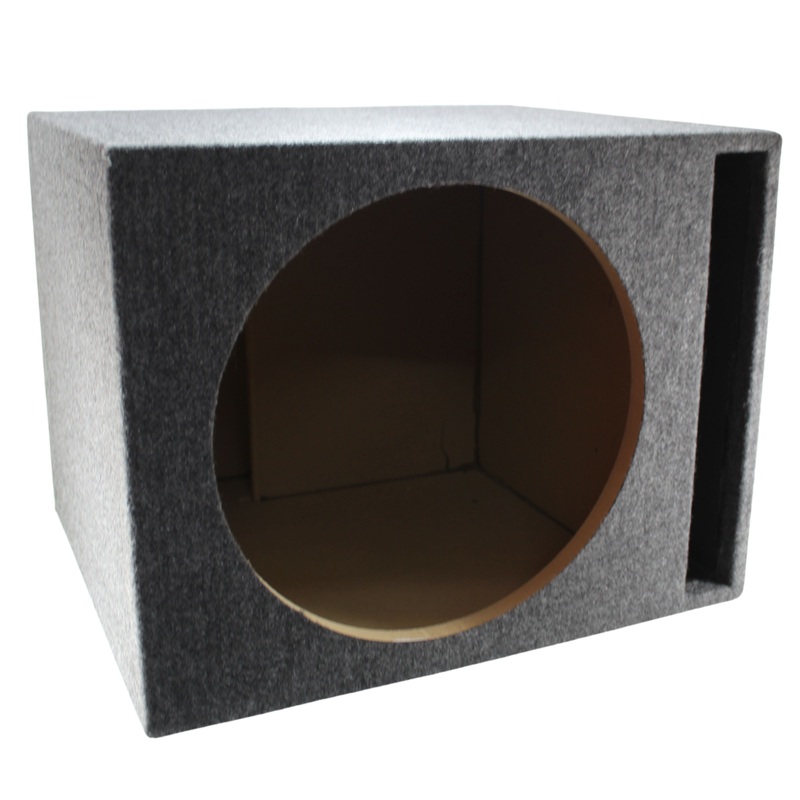Single 15 Vented Carpeted Subwoofer Box Made with Heavy-Duty MDF Construction