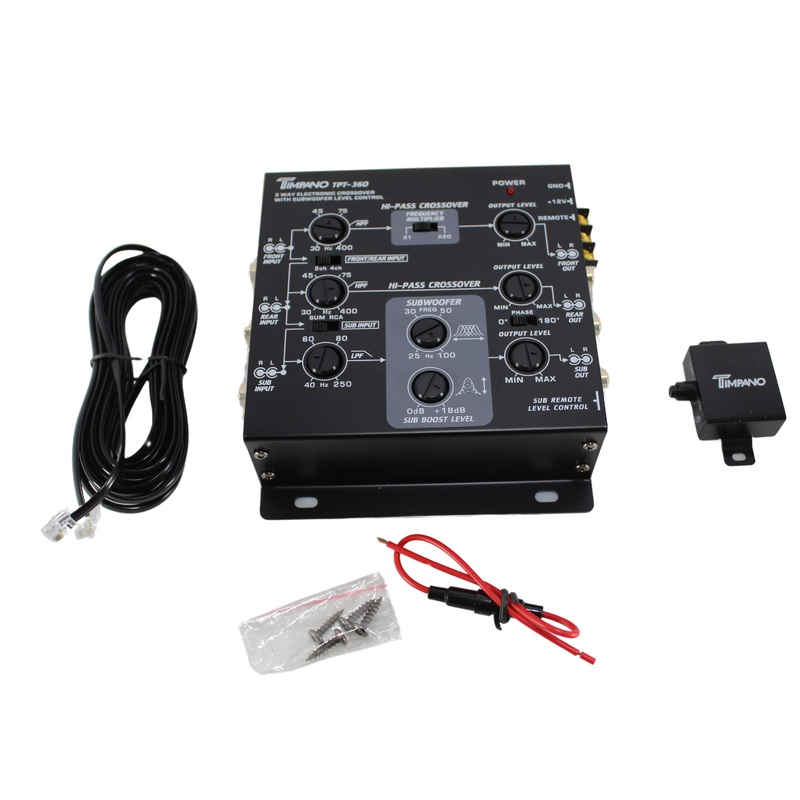 Timpano 3-Way Electronic Crossover 2/4/6 Channel Input 5V RCA Output OPEN BOX