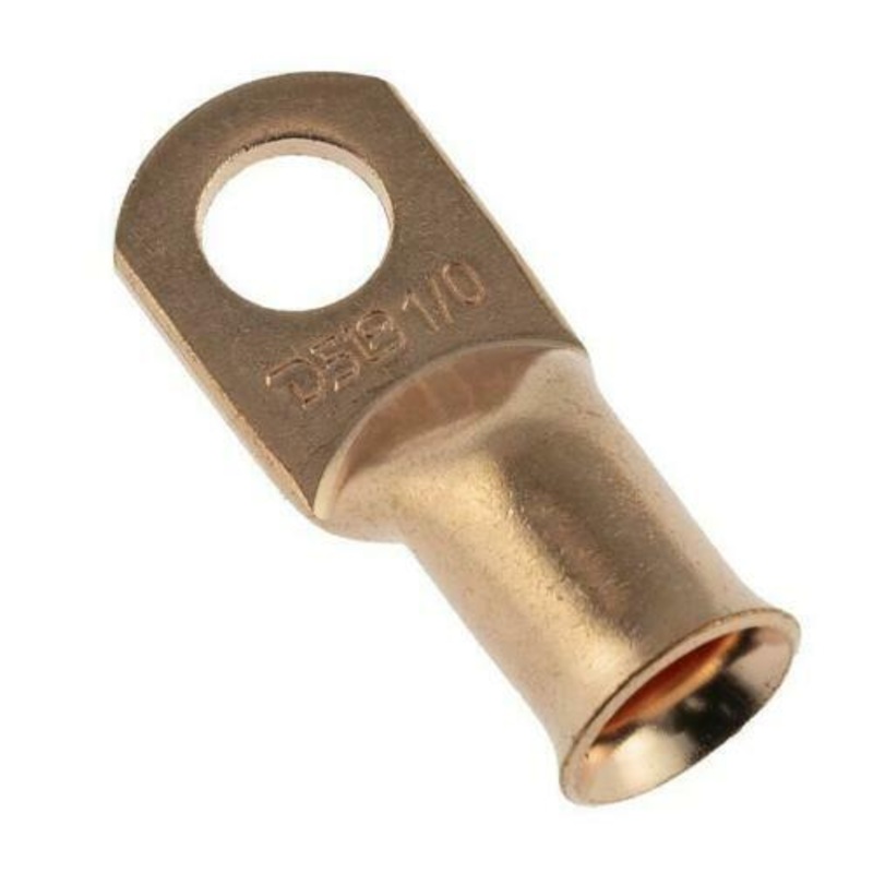 10x Copper Cable Lug Ring Terminals AWG 1/0 Battery Wire Welding Cable DS18