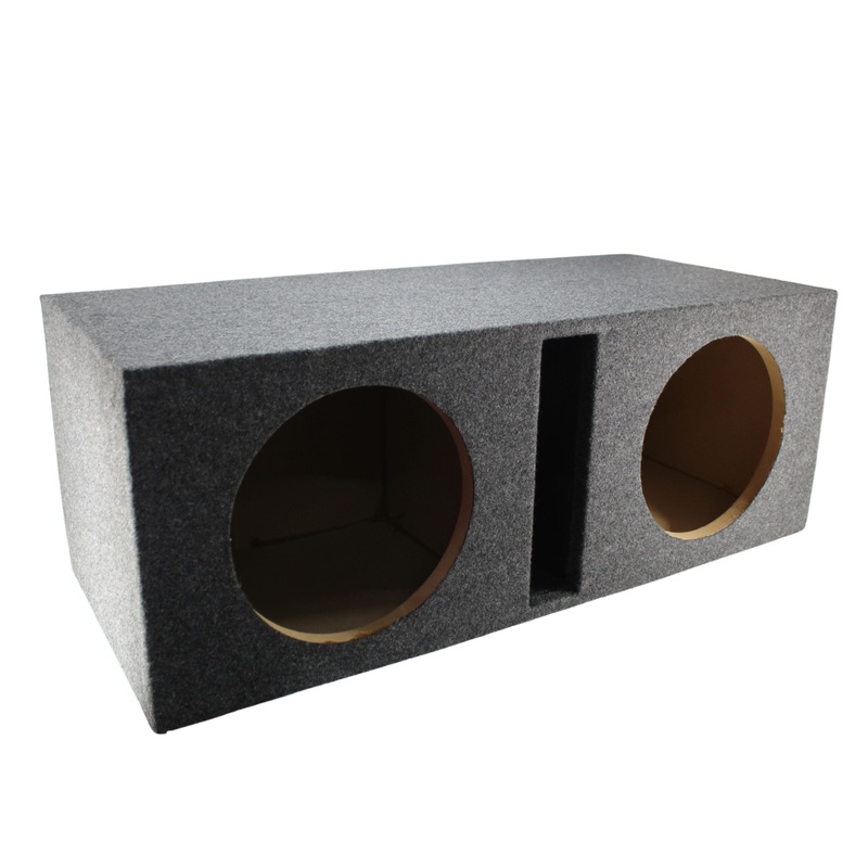 Dual 12″ Vented Carpeted Subwoofer Box Made w/ Heavy-Duty MDF Construction