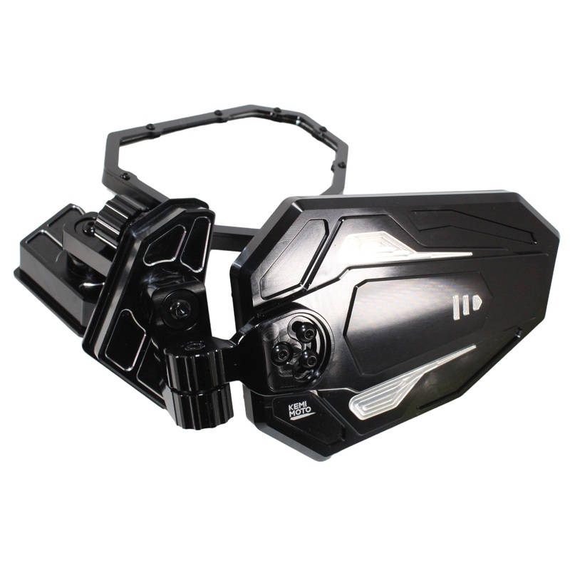 KEMIMOTO Adjustable Shatterproof Aluminum UTV Side Mirrors for Can-Am & Polaris OPEN BOX