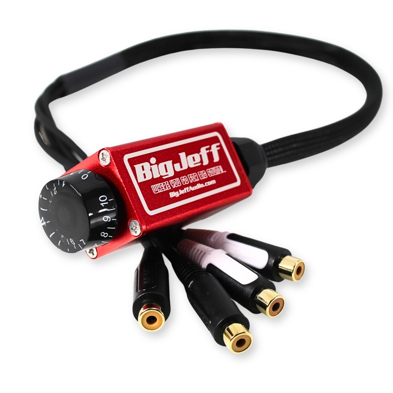 Official Big Jeff Audio Aluminum Cased 30″ RCA Bass Knob Red