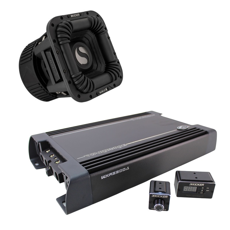 Solo X 10″ Dual 2 Ohm 2000 Watt RMS Subwoofer Combo with Warhorse 3600 Amplifier