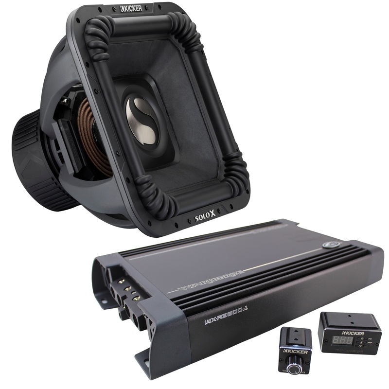 Solo X 18″ Dual 2 Ohm 2000 Watt RMS Subwoofer Combo with Warhorse 3600 Amplifier