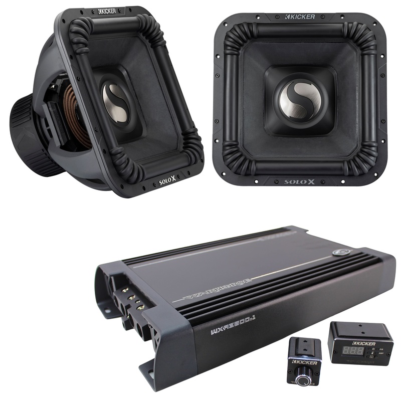 Two Solo X 18″ Dual 2 Ohm 2000W RMS Subwoofer Combo with Warhorse 3600 Amplifier