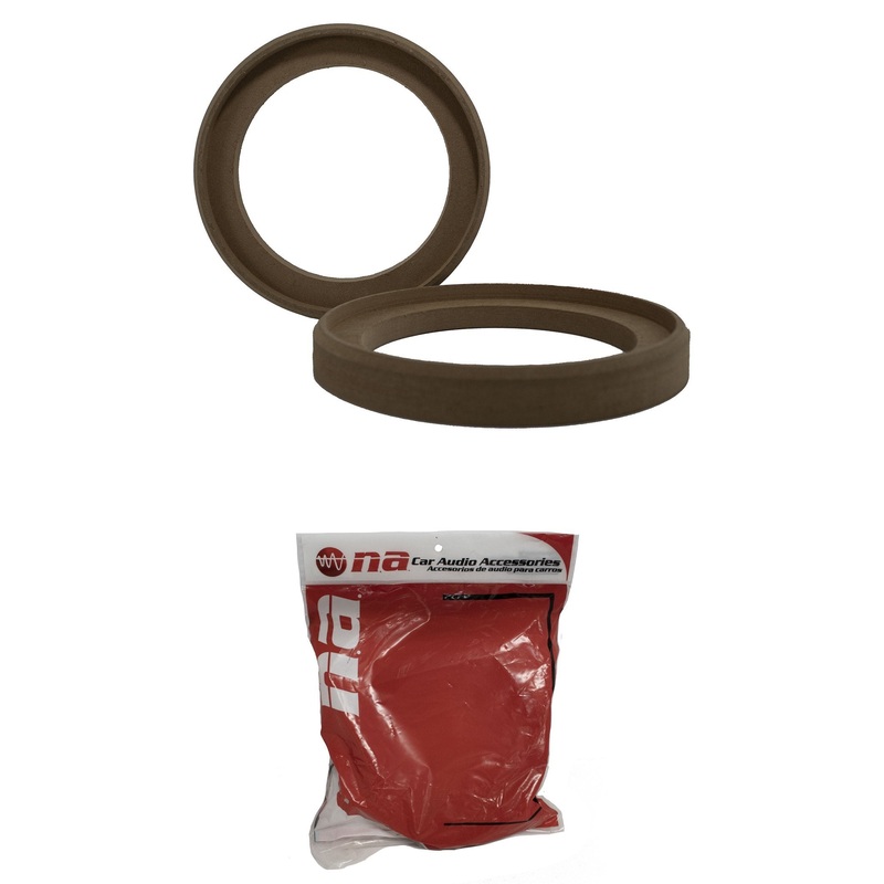 1 Pair 6.5″ Wood MDF Speaker Rings Mounting Spacers Recessed Fiberglass