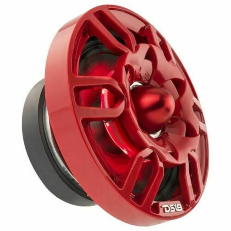 1x 6.5″ Red Speaker Grill Cover / Built In Bullet Tweeter RGB LED Pro Audio