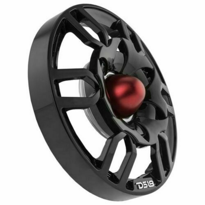 1x 8″ Black Speaker Grill Cover / Built In Bullet Tweeter RGB LED Pro Audio