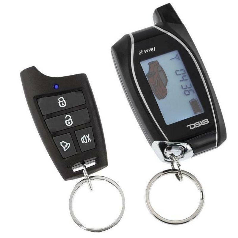 Car Alarm Security System w/ Remote Start 2 Way Keyless Entry LCD & 2 Door Locks
