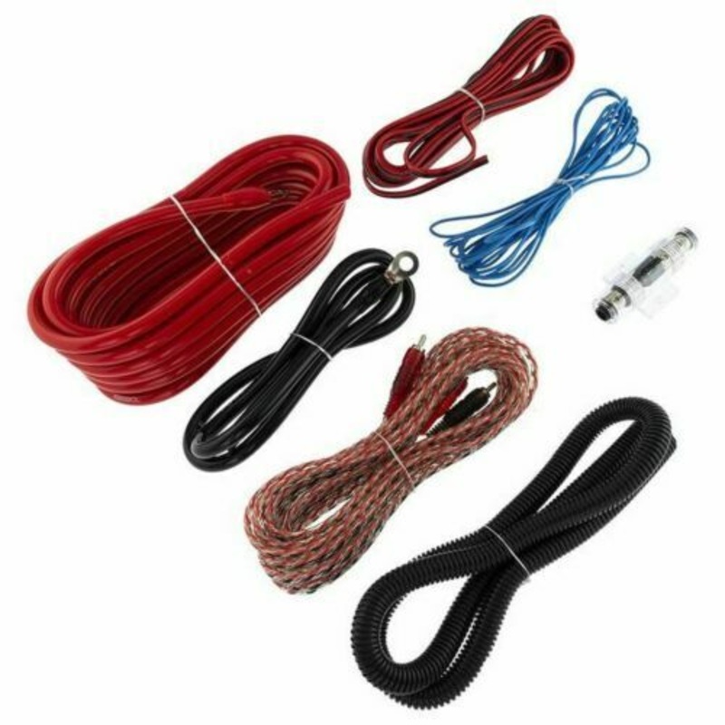 Complete 4GA Amplifier Install Wiring Kit With Mini 100A ANL Fuse & Fuse Holder