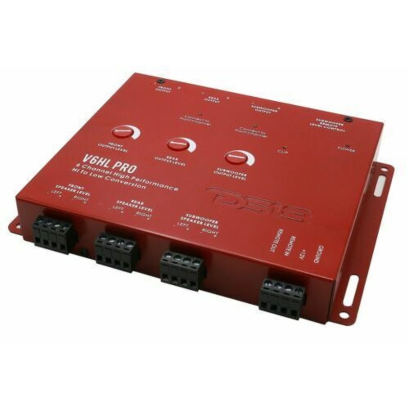 DS18 6 Channel Hi to Low Converter Factory Radio Adapter with Bass Knob V6HLPRO