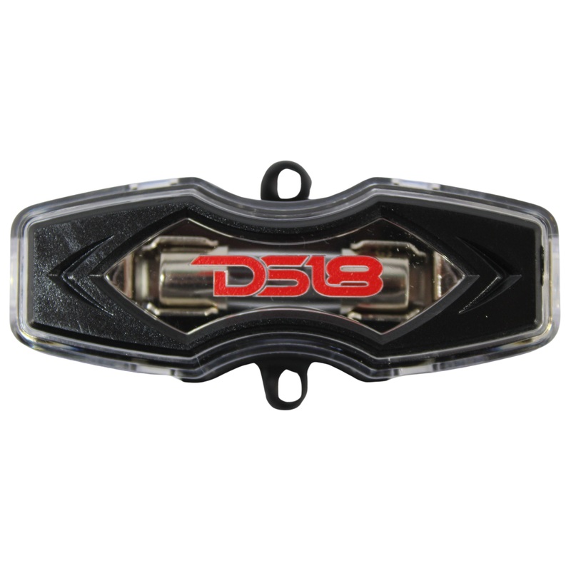 DS18 80A AGU Glass Inline 4 Ga or 8 Ga Fuse Holder with 80 Amp Fuse FHSAGU80A