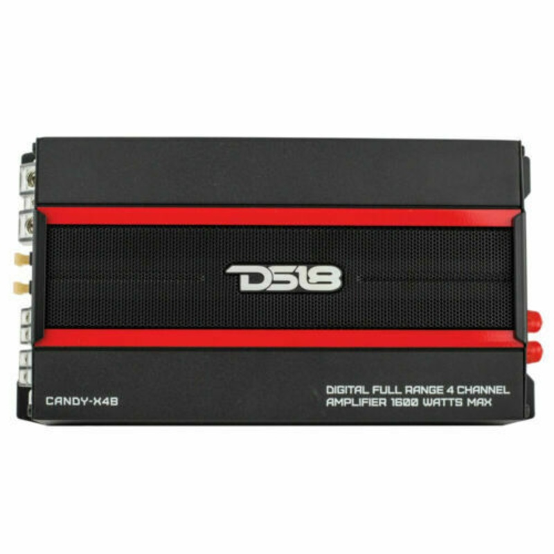 DS18 Car Audio 4 Channel Amplifier 1600 Watts MAX Class D Mini amp CANDY-X4B