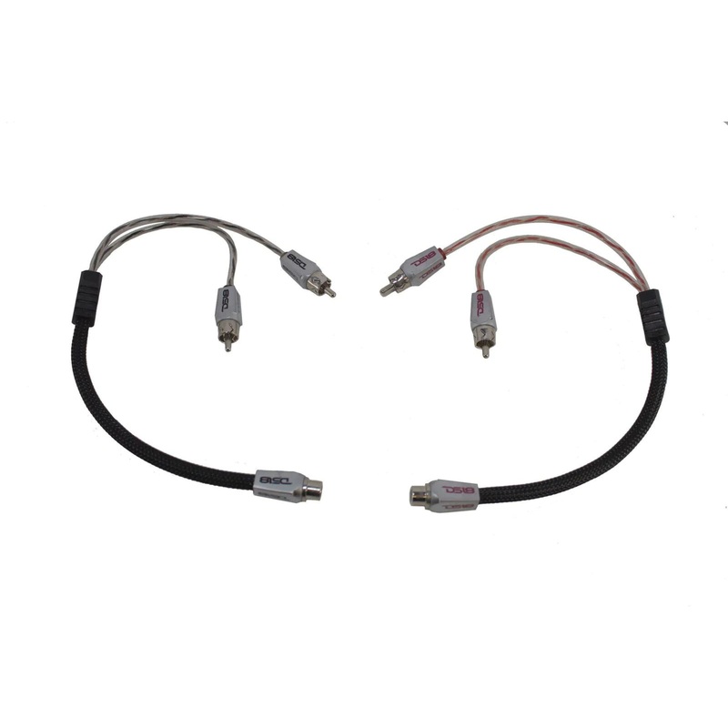 DS18 HQRCA1F2M RCA Audio Y Adapter 1 Female 2 Male Jack Splitter 2Pk