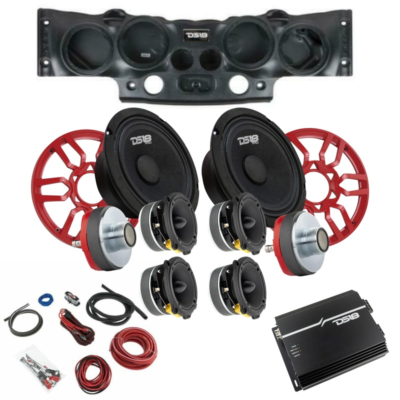 DS18 Jeep JK/JKU Loaded Sound Bar Combo w/ Speakers, Tweeters, Amplifier & Grill