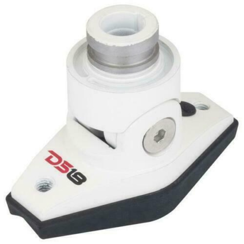 DS18 Pole Mounting Pad Tube Marine Tower Bracket Mount White ATV UTV Boat