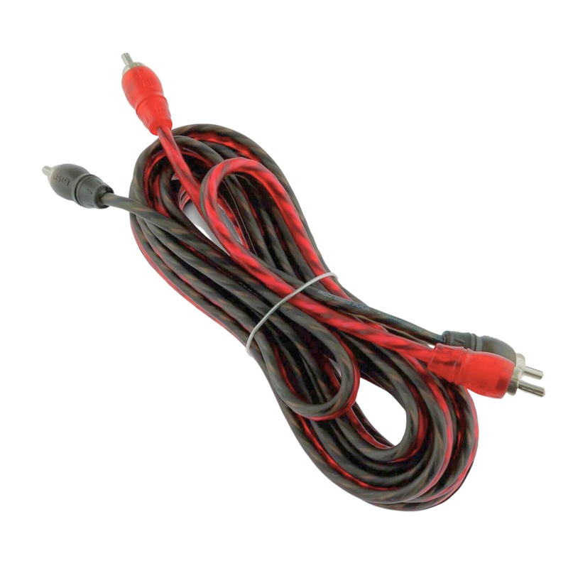 DS18 RCA12FT 12 ft 2 Channel Shielded Twisted RCA Audio Cable Amp Cables