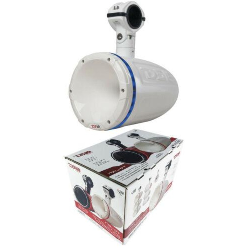 HYDRO 1.75″ Driver Wakeboard Pod Tower Speaker 900W White RGB LED Light