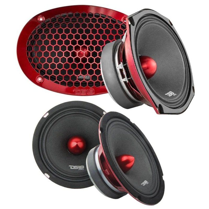 Pair of DS18 600W 4 Ohm PRO-6.4BM + Pair of 6×9 1100W 4 Ohm PRO-X694BM