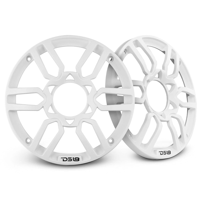 Pair of DS18 Universal 6.5″ Speaker Grill Marine White Plastic Covers PRO-GRILL6