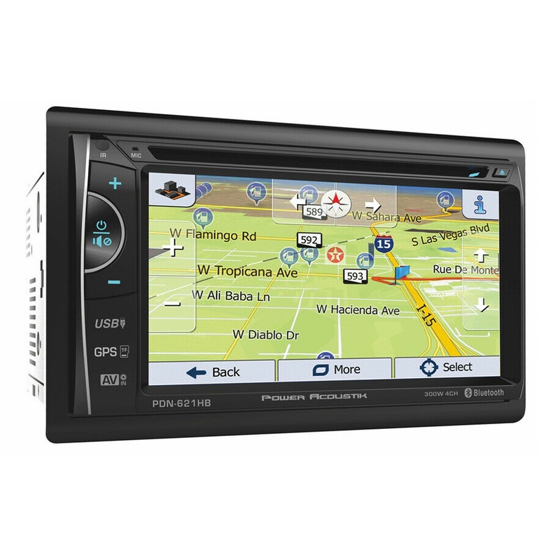 Power Acoustik 6.2″ Head Unit Bluetooth Radio 2Din Touch Screen MHL PDN-621HB