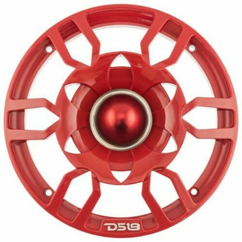 1x 8″ Red Speaker Grill Cover / Built In Bullet Tweeter RGB LED Pro Audio