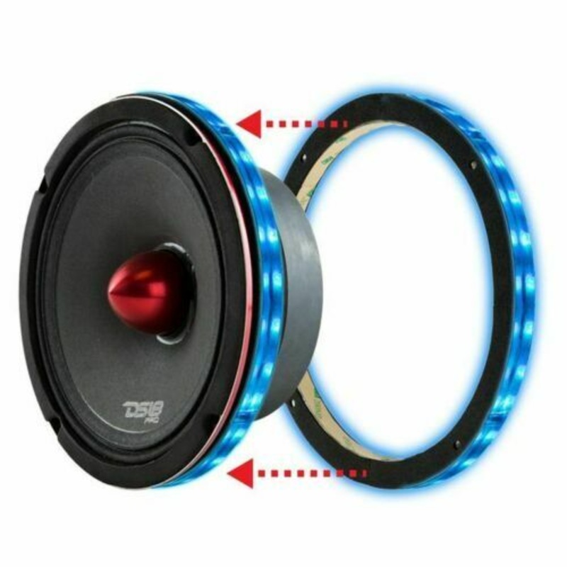 1x Universal LED RGB Speaker Light Spacer Rings 6″ DS18 LRING6