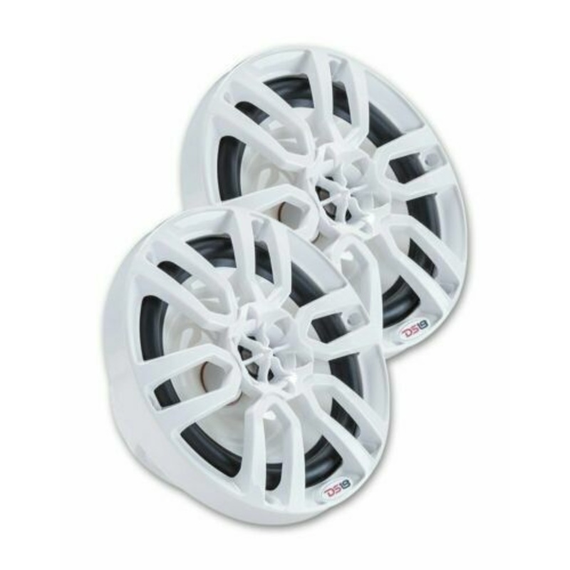 DS18 8″ 750W 4 Ohm Power Sport Marine Speakers RGB LED Hydro 1 PAIR White NXL8