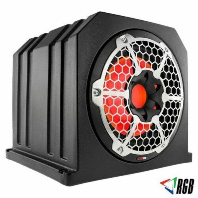 DS18 NXL10SUBLD 10″ Black ATV Subwoofer Box Marine RGB LED 4 Ohm 700W