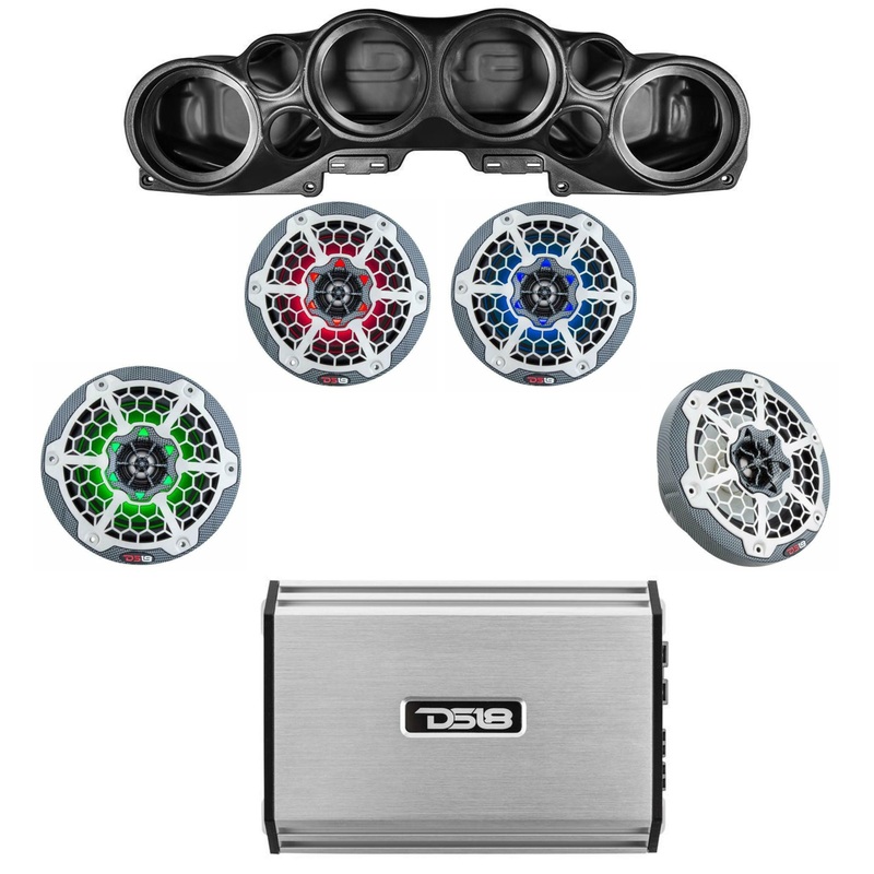DS18 RGB Soundbar Jeep Wrangler JL/JLU,JT Gladiator Speakers Amp Tweeters 07-19