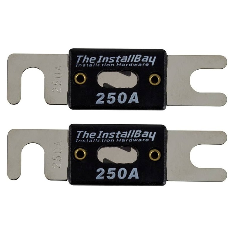 Install Bay 2Pack ANL Blade Waffer Fuses 250 Amp Car Boat Truck Bike ANL-250