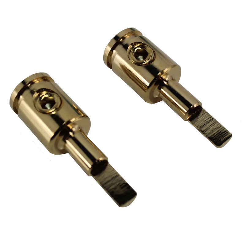 Install Bay 4 GA to 8 GA Reducer Adapter 2 Pack Nickel Power Ground Amplifier