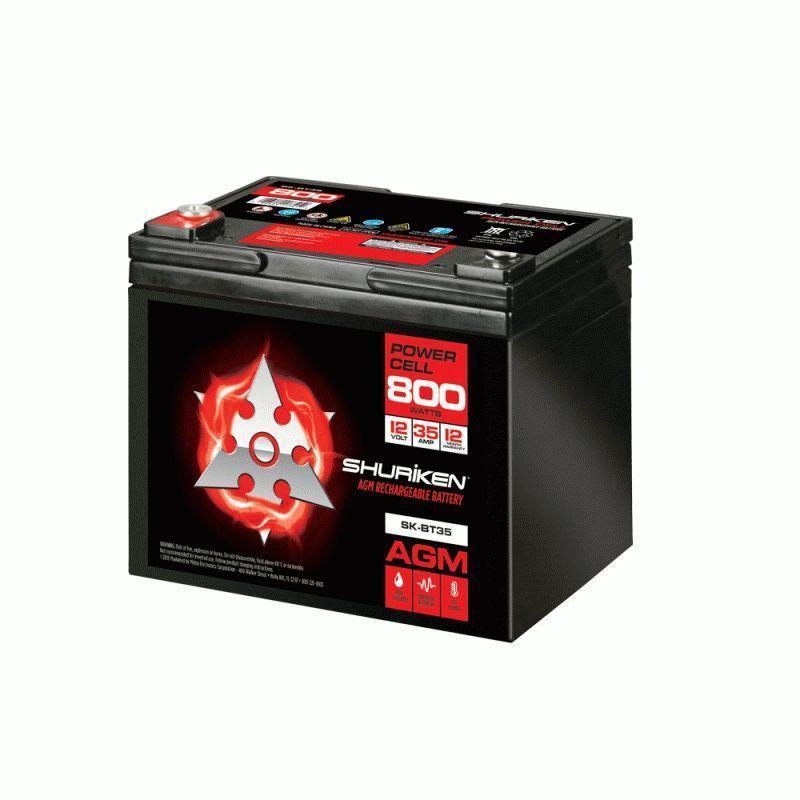 Shuriken BT35 Compact 12V Car Audio Cell Battery AGM 800W 35A T6 T12 T10-1