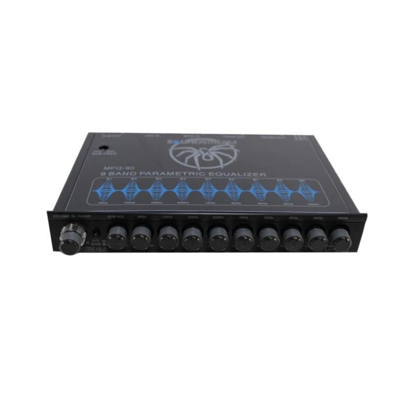 1/2 DIN 9 Band Equalizer w/ Sub Level Control 8V Pro Car Audio MPQ-90