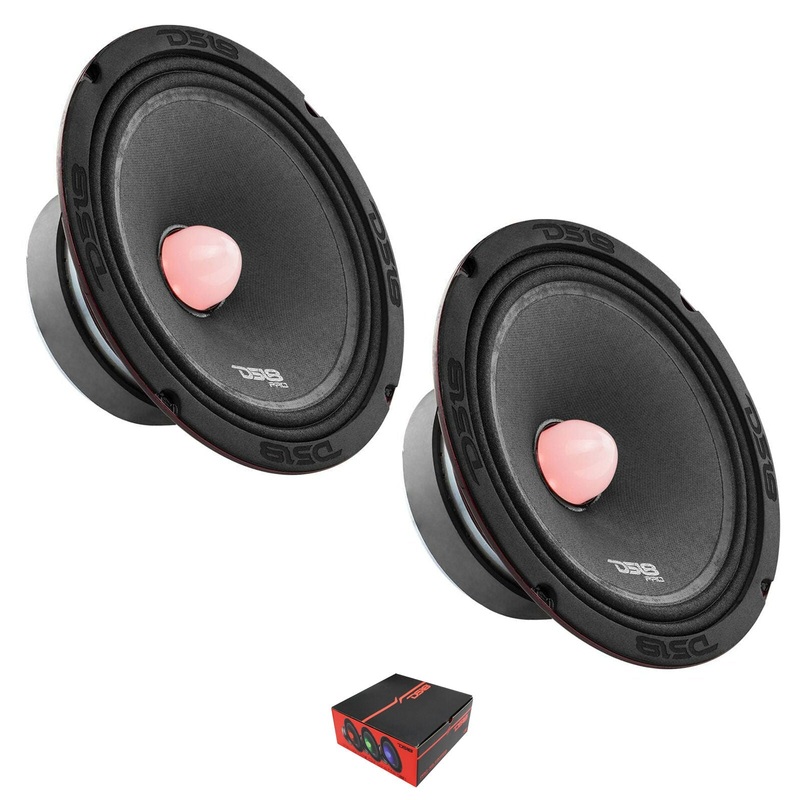 2300W 2x 8″ Midrange Speakers + 2x Bullet Tweeters + 1600W 4 Ch Amplifier Combo