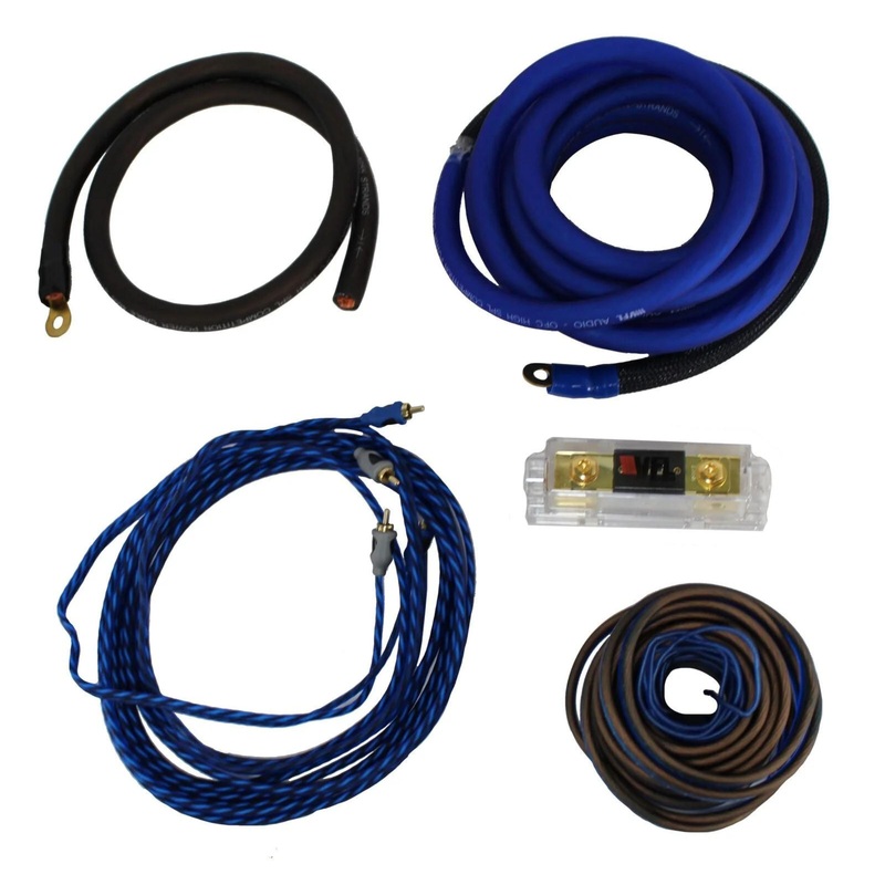 American Bass OFC 0 GA Amplifier Install Kit 250A ANL w/ Gold Plated Fuse Holder