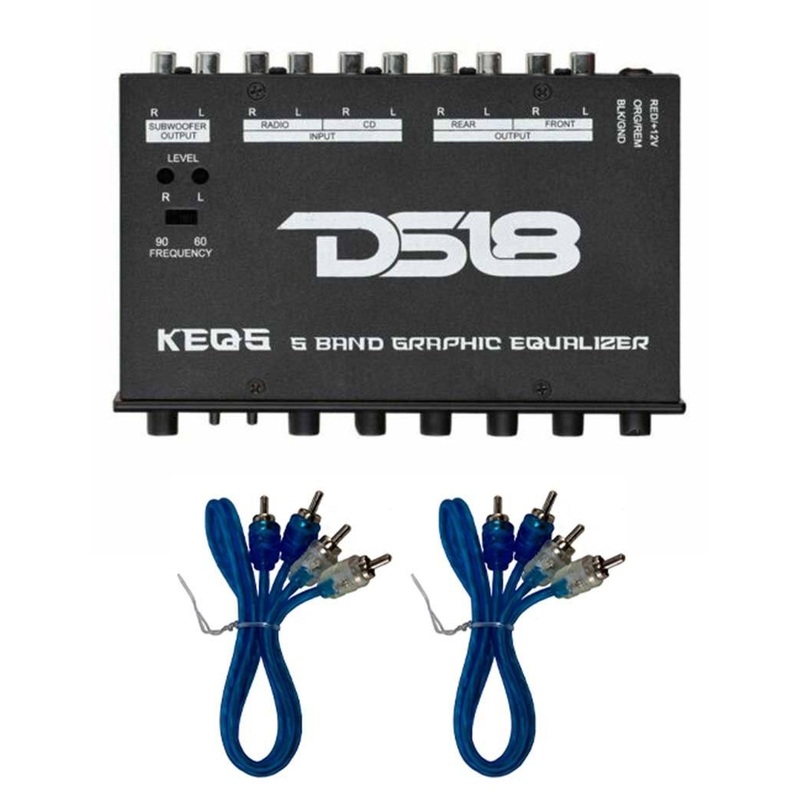 KEQ5 5 Band Graphic Equalizer 6 Ch 5V + 2 x 18″ 2 Ch RCA M2M
