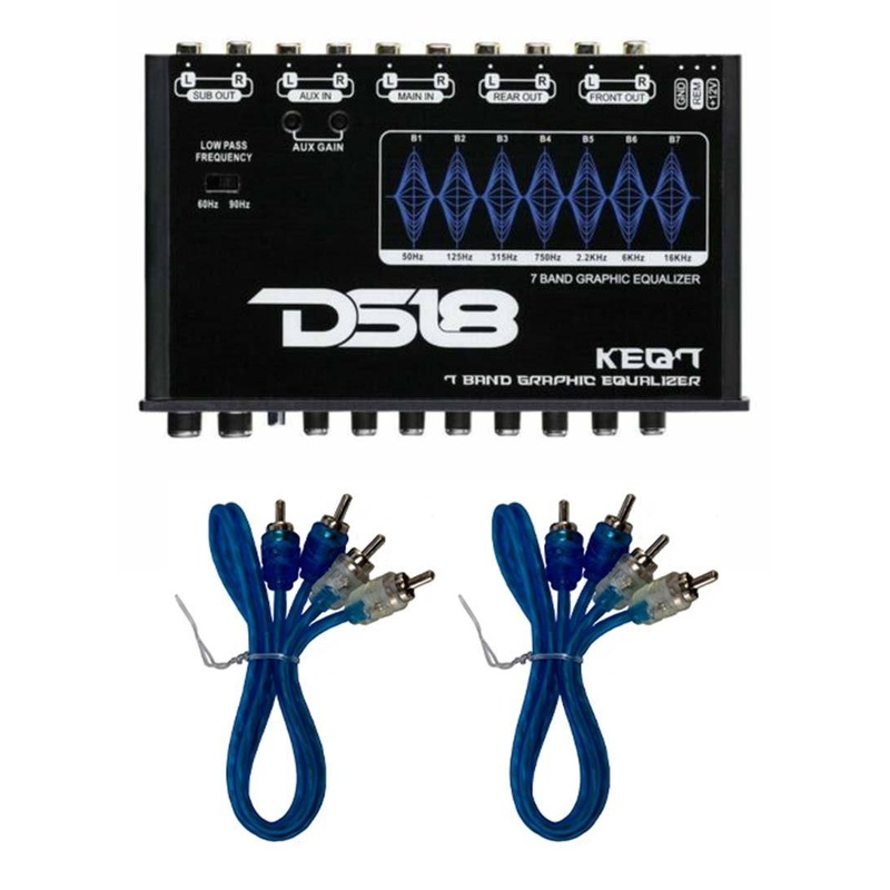 KEQ7 7 Band 6 Channel Graphic Equalizer 7V DS18 + 2 x 18″ 2 Ch RCA M2M