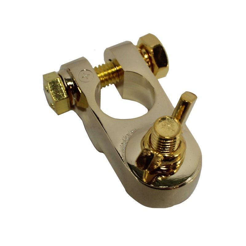 Metra 24K Gold Plated 5″ Bolt Positive + Negative Battery Terminal Combo