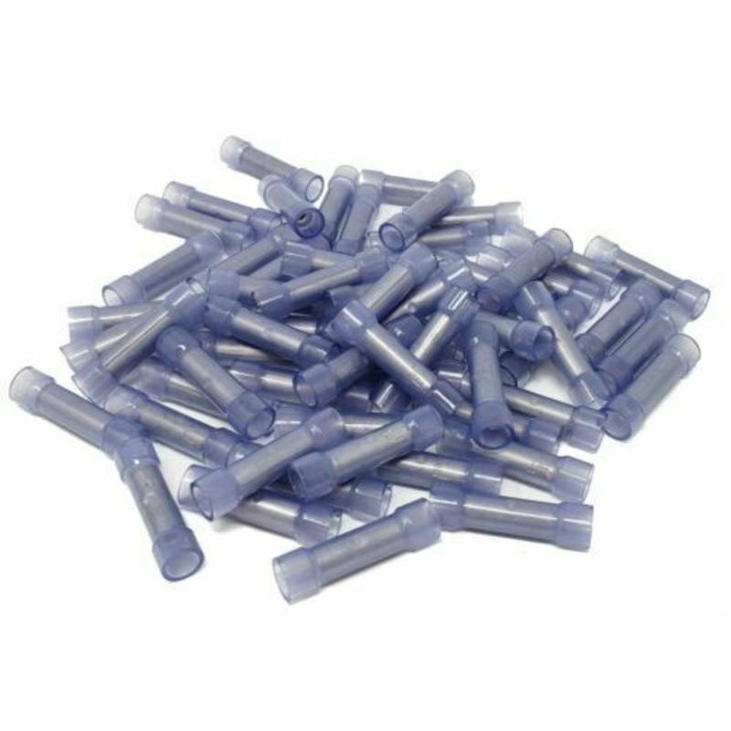Metra Butt Crimping Connectors Blue Nylon 100 Pack Metra Install Bay 16-14 BNBC