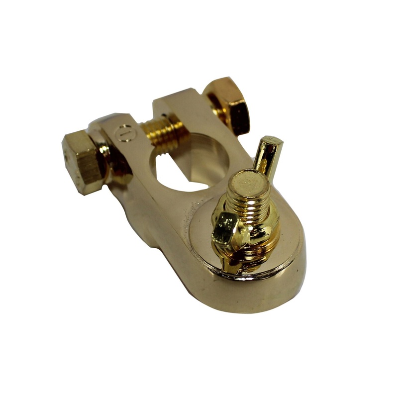 Metra Mid Series 24K Gold Plated 5/16″ Bolt Positive Battery Terminal R4BTWP