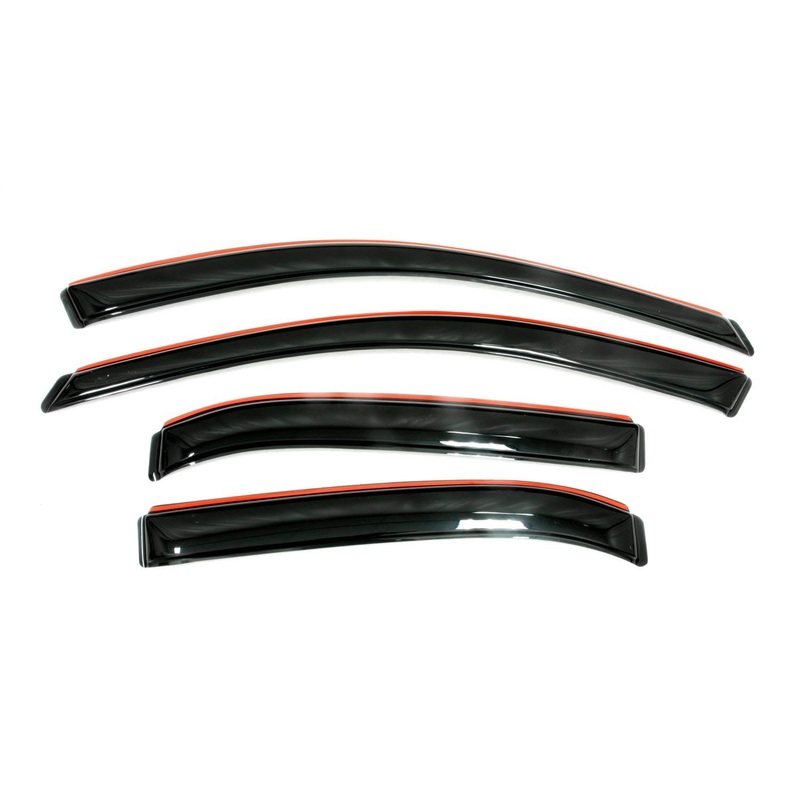 Rain Guards In Channel Low Profile Snap 3M Smoked 15-2020 Ford F150 Super Crew