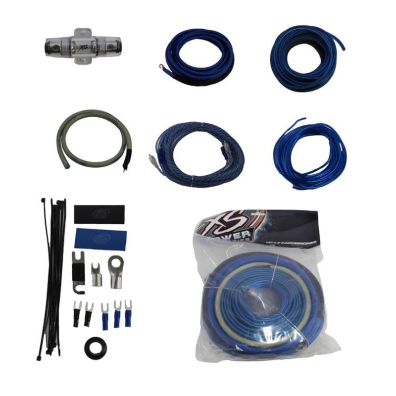 XS Power AKXS4-1 OFC Oxygen-Free Copper 4 AWG Amplifier Wire Kit