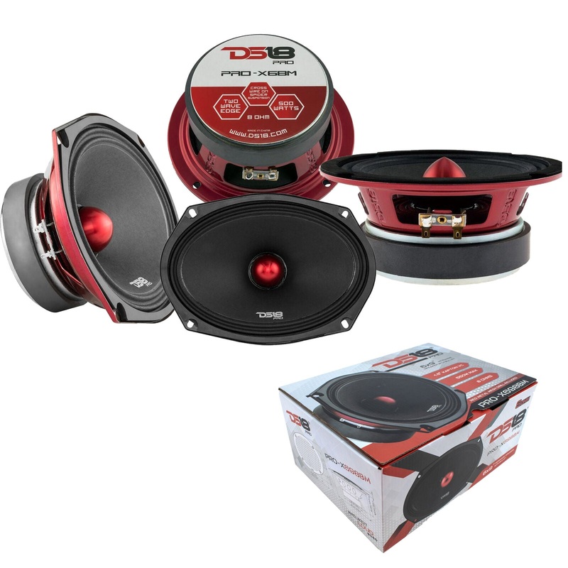 2xDS18 6×9 + 2x 6.5″ Pro Car Audio Speaker Combo 2100 Watt 8 Ohm Loudspeakers