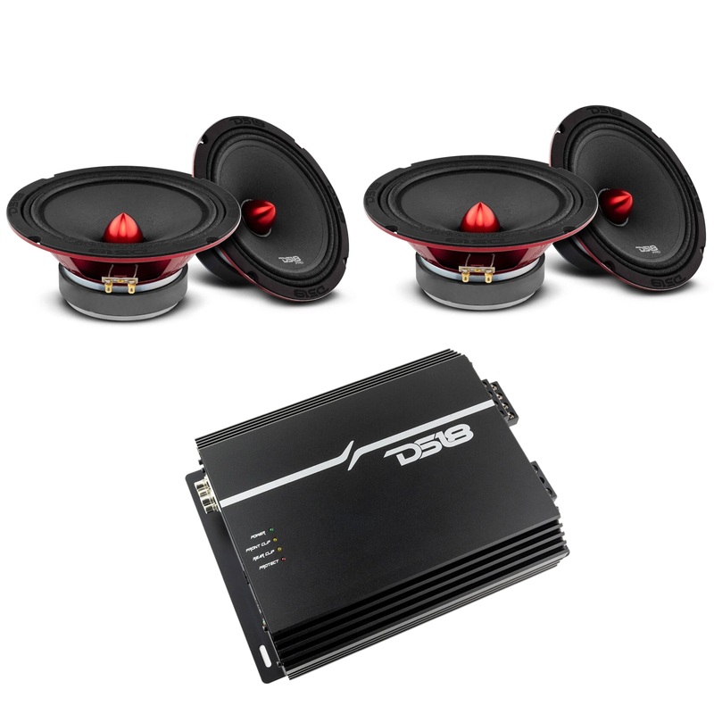 4x 6.5 Inch 2000W Loudspeakers X2000.4 + 4 Channel Korean Amp + 4 Gauge Amp Kit