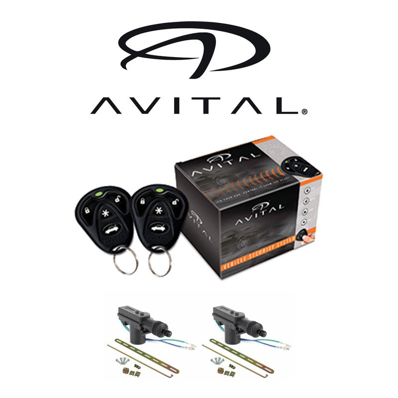 Avital 1 Way Security and Keyless Entry System + 2 Door Locks AV-3100L