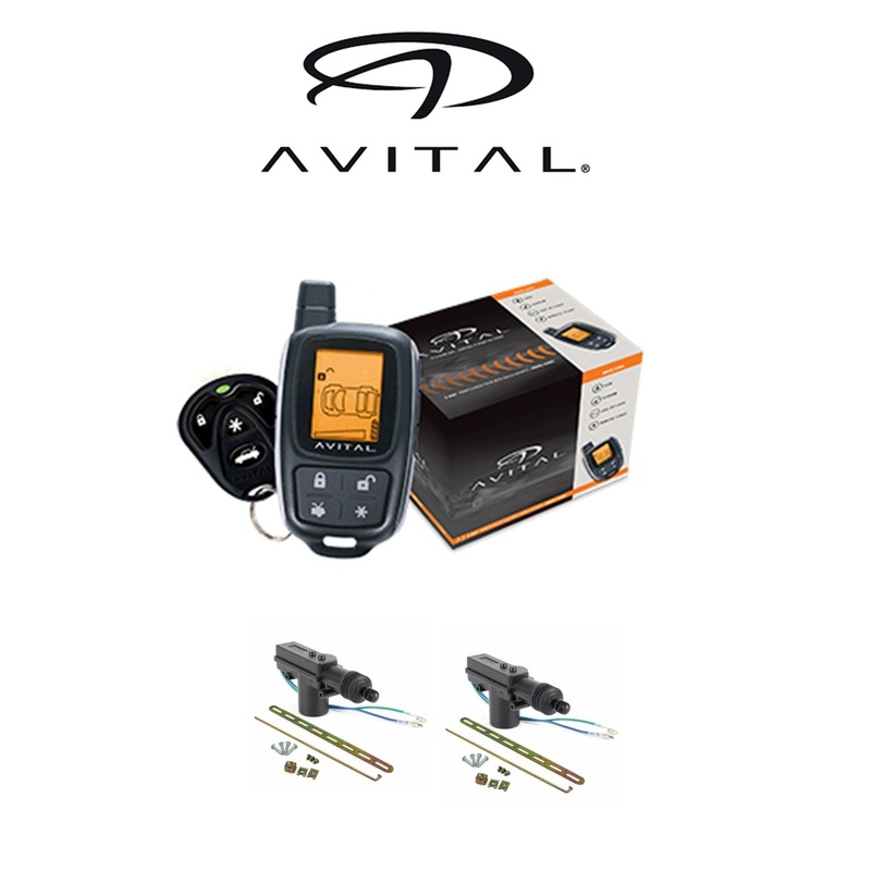Avital 2-Way LCD Security System 1500 FT Range 2 Remotes + 2 DoorLocks 3305L