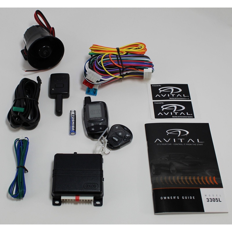 Avital 2-Way LCD Security System 1500 FT Range 2 Remotes 3305L