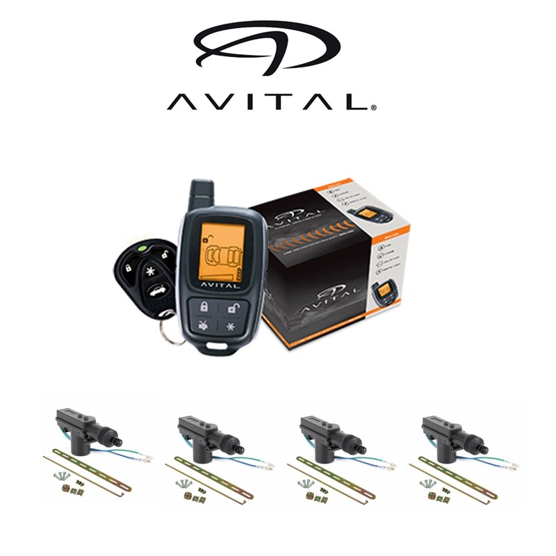 Avital 2-Way LCD Security System 1500 FT Range 2 Remotes + 4 DoorLocks 3305L